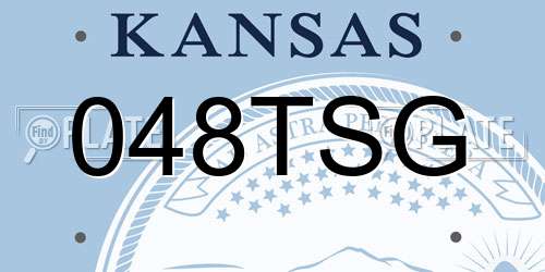 048TSG Kansas License Plate