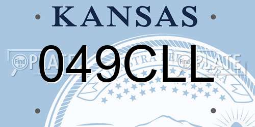 049CLL Kansas License Plate