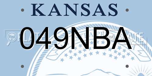 049NBA Kansas License Plate
