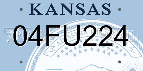 04FU224 Kansas License Plate
