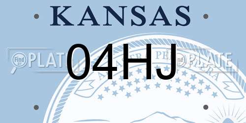 04HJ Kansas License Plate