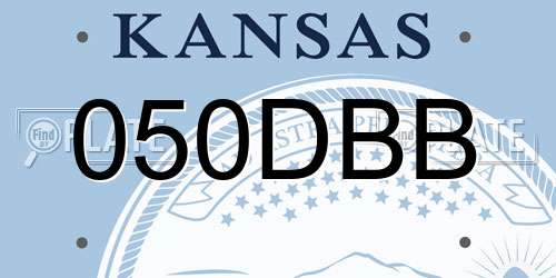 050DBB Kansas License Plate