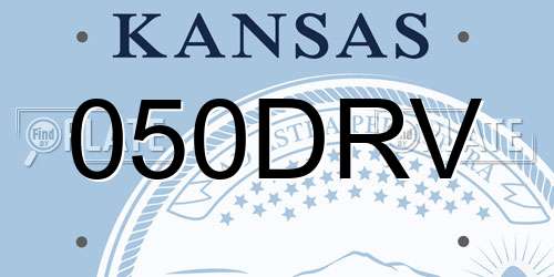 050DRV Kansas License Plate