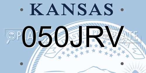 050JRV Kansas License Plate