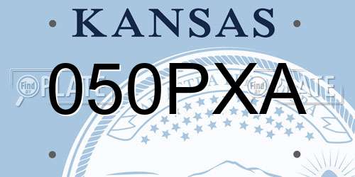 050PXA Kansas License Plate
