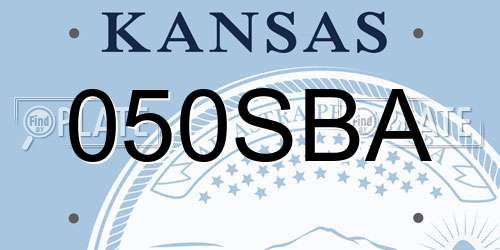 050SBA Kansas License Plate