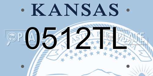 0512TL Kansas License Plate