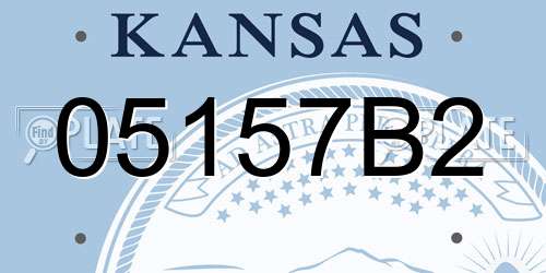 05157B2 Kansas License Plate