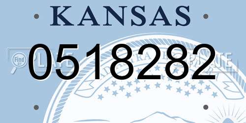0518282 Kansas License Plate