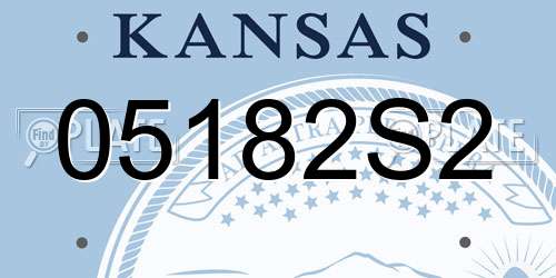05182S2 Kansas License Plate