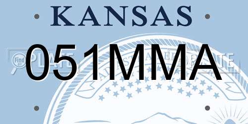 051MMA Kansas License Plate