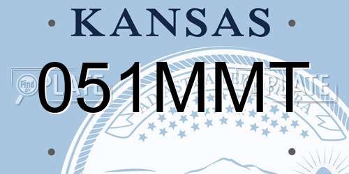 051MMT Kansas License Plate