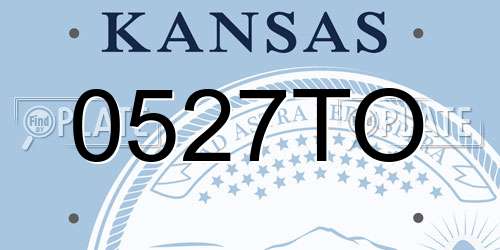 0527TO Kansas License Plate
