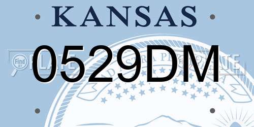0529DM Kansas License Plate