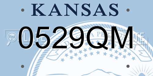 0529QM Kansas License Plate