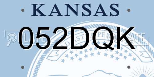 052DQK Kansas License Plate
