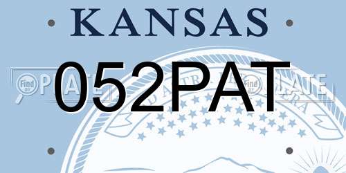 052PAT Kansas License Plate