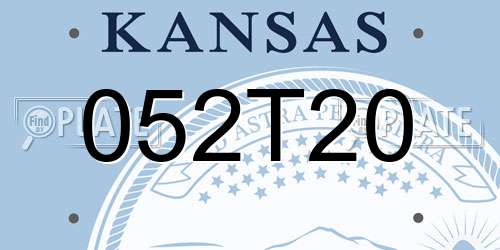 052T20 Kansas License Plate