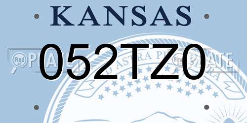 052TZ0 Kansas License Plate