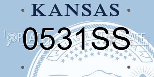 0531SS Kansas License Plate