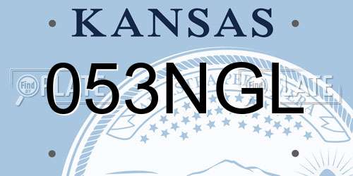 053NGL Kansas License Plate