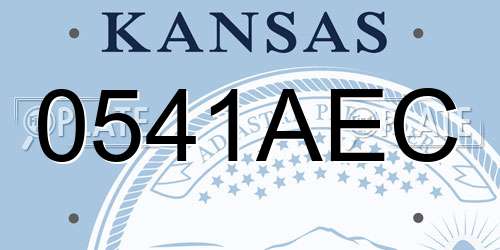 0541AEC Kansas License Plate