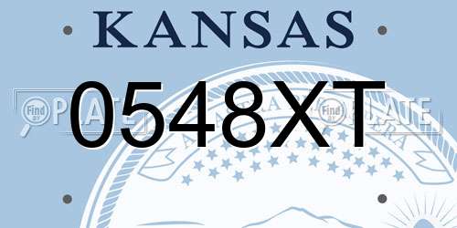 0548XT Kansas License Plate