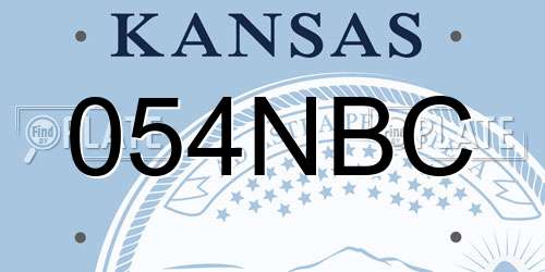 054NBC Kansas License Plate