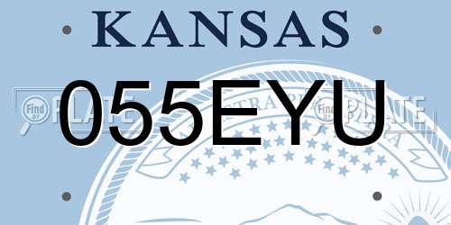 055EYU Kansas License Plate