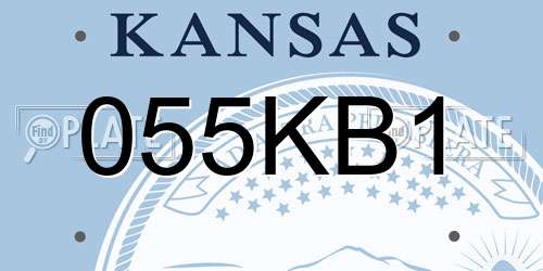 055KB1 Kansas License Plate