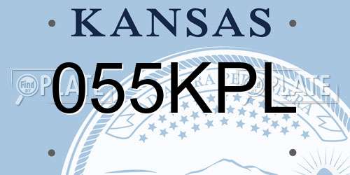 055KPL Kansas License Plate