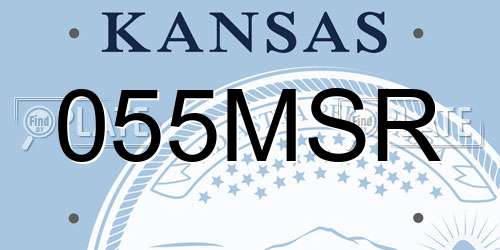 055MSR Kansas License Plate