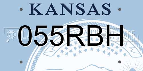 055RBH Kansas License Plate