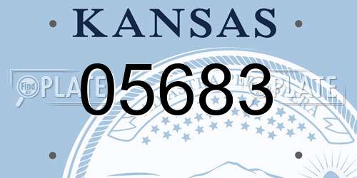 05683 Kansas License Plate