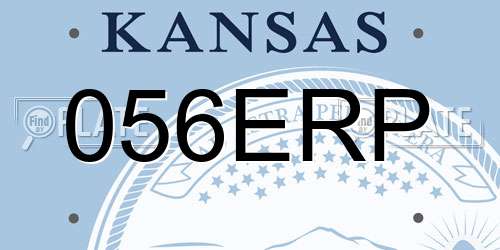 056ERP Kansas License Plate