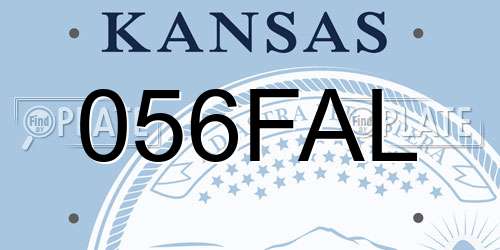 056FAL Kansas License Plate