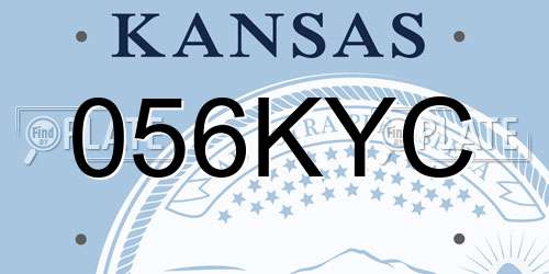 056KYC Kansas License Plate