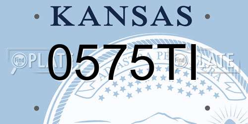 0575TI Kansas License Plate