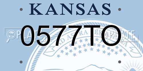0577TO Kansas License Plate