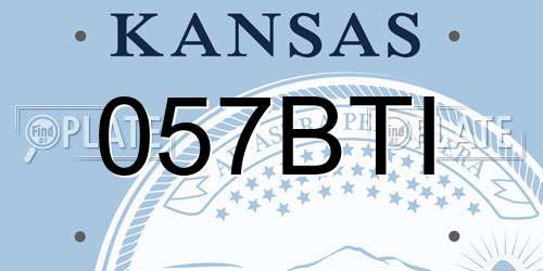 057BTI Kansas License Plate