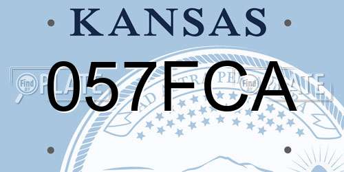 057FCA Kansas License Plate