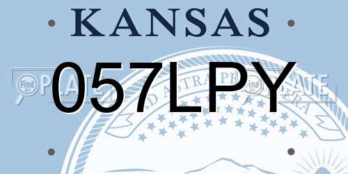 057LPY Kansas License Plate