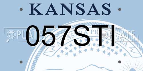 057STI Kansas License Plate