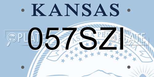 057SZI Kansas License Plate