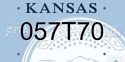 057T70 Kansas License Plate
