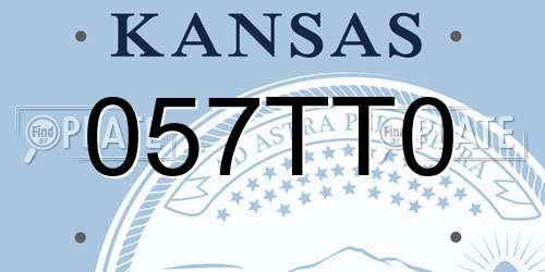 057TT0 Kansas License Plate