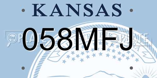 058MFJ Kansas License Plate