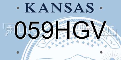 059HGV Kansas License Plate