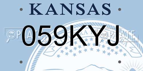 059KYJ Kansas License Plate