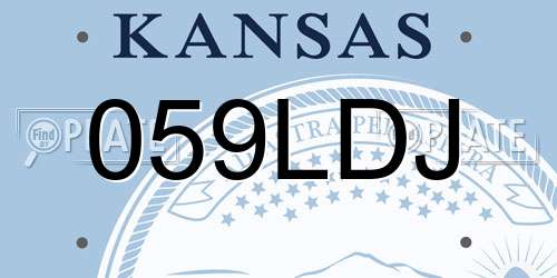 059LDJ Kansas License Plate